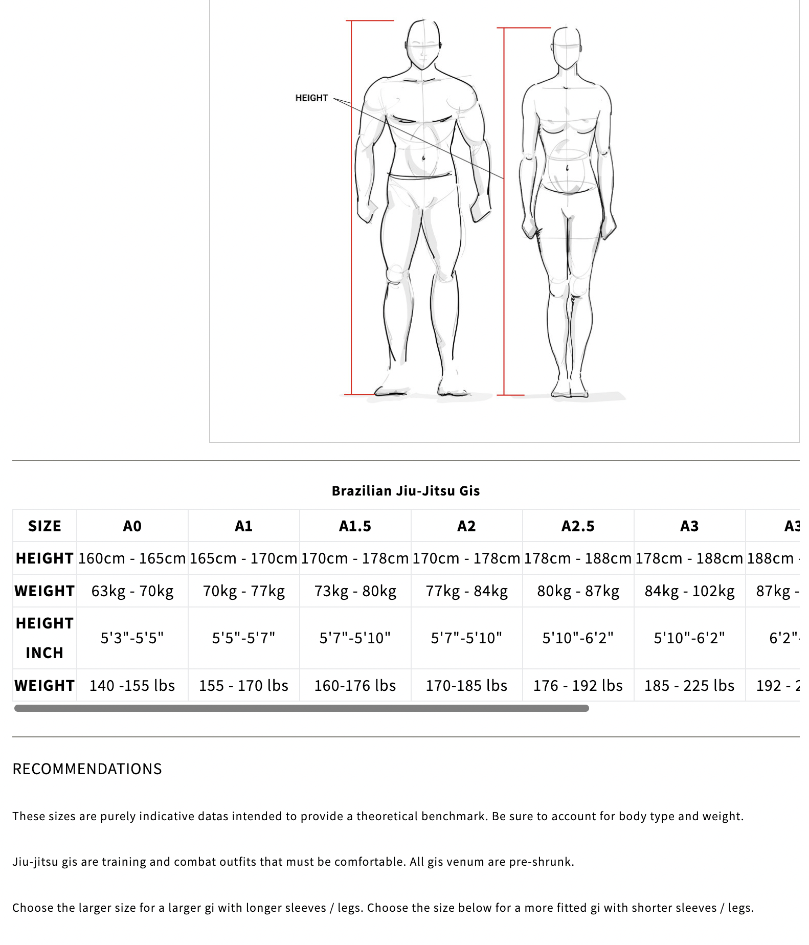 BJJ størrelseguide 01